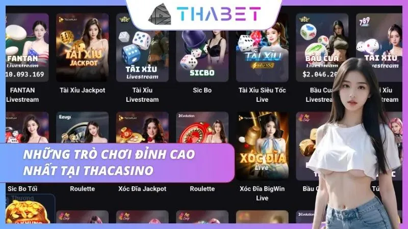 Các trò chơi phổ biến, đẳng cấp tại đây